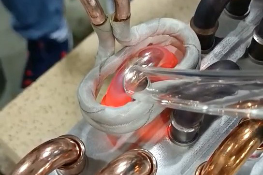 Radiator copper tube brazing