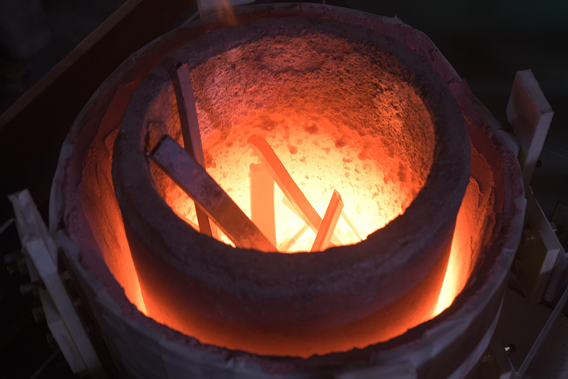 Brass smelting and casting