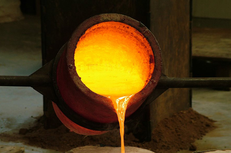Brass smelting and casting