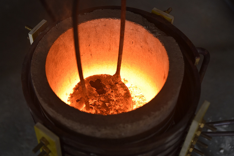 Brass smelting and casting